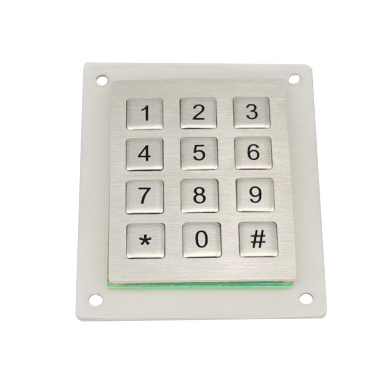 3×4 Matrix Vending Machine Keypad – Corrosion-Resistant Stainless Steel for Self-Service Devices