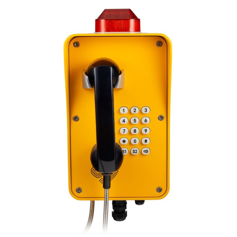 Wall-mounted industrial telephone